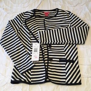 NWT! Sunny Leigh Navy and White Stripped Blazer